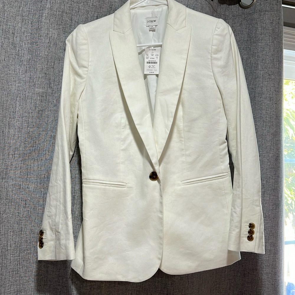 J. Crew White Blazer